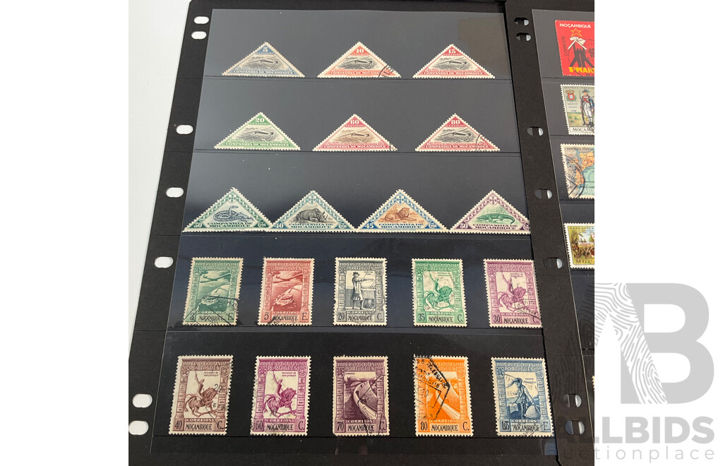 Mocambique Stamps, Diagonal Overprints, Mint Hinged
