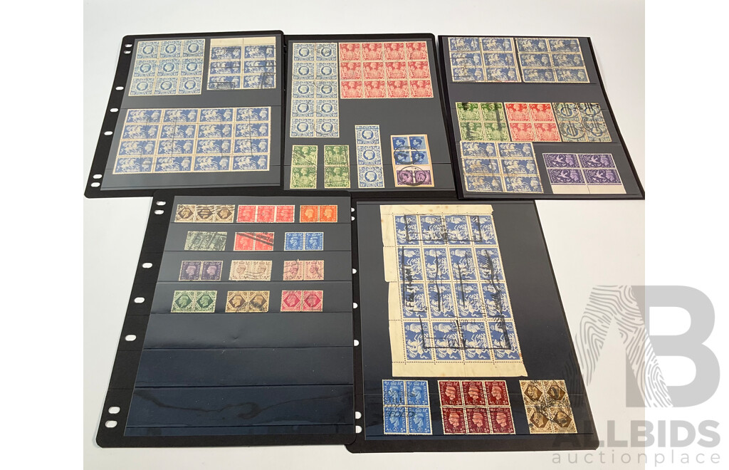 Great Britain KGVI Stamp Blocks and Pairs