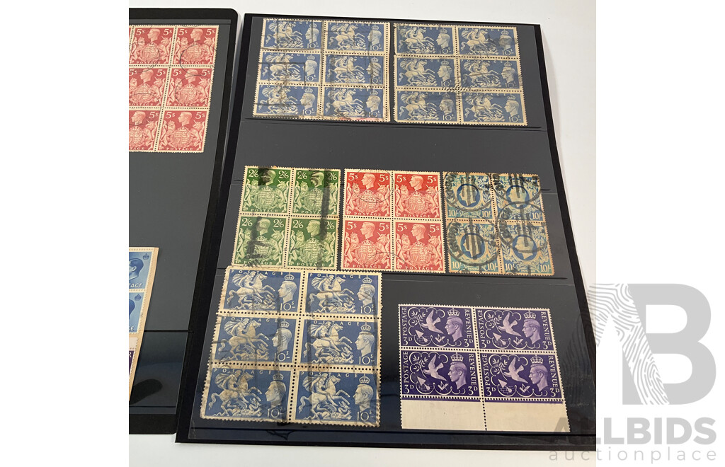 Great Britain KGVI Stamp Blocks and Pairs