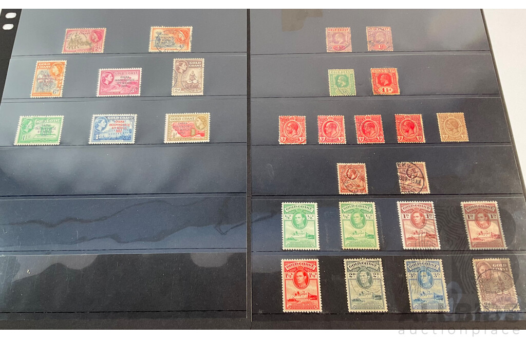 Great Britain/Gold Coast Stamp Sets, KGV to QE2 , Ghana Overprints