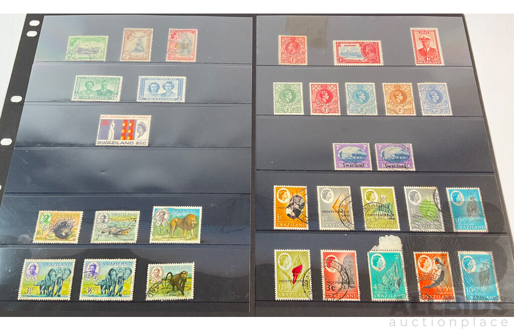Great Britain/Swaziland Stamps, Independence Overprints
