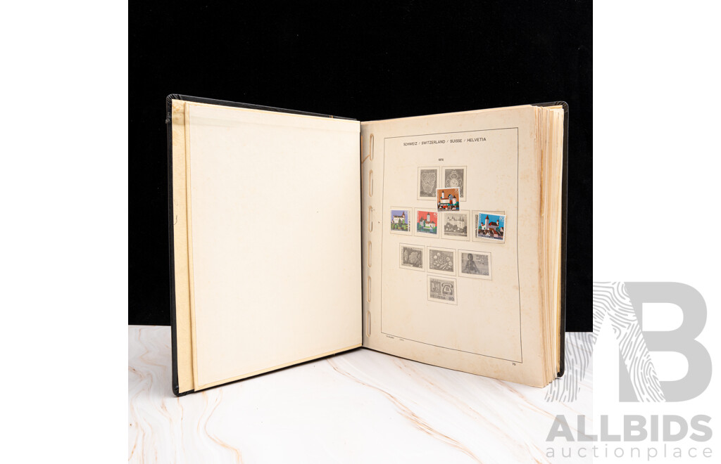 Album of Switzland/Helvetia Stamps, Examples Spanning 1976 to 1992