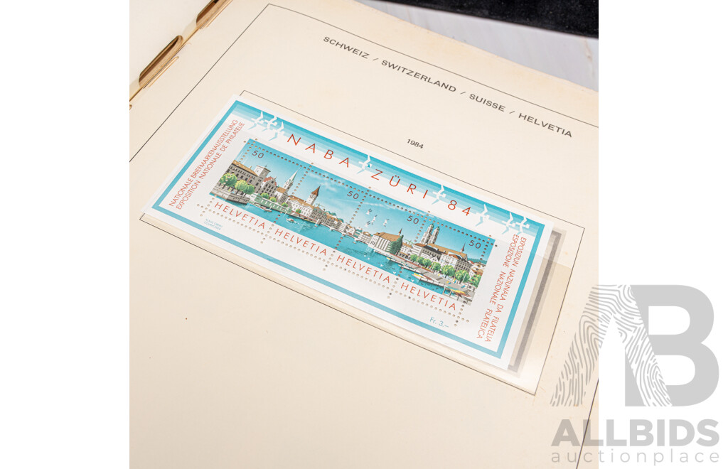 Album of Switzland/Helvetia Stamps, Examples Spanning 1976 to 1992