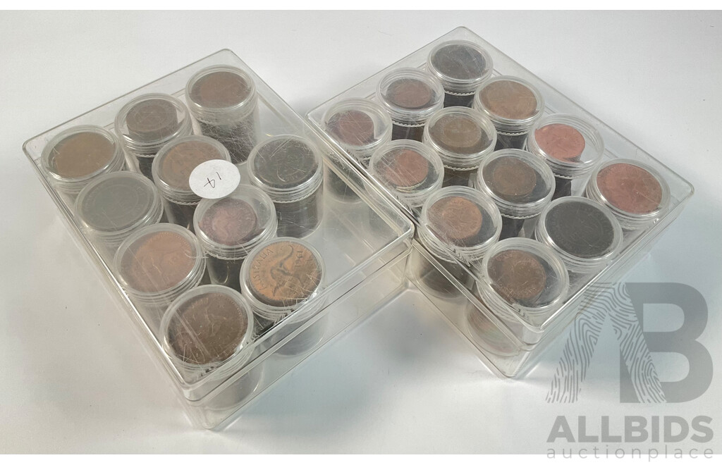 Collection of Australian Pennies and Half Pennies, Examples Spanning 1911 to 1964 - Approximately 4.6 Kilograms