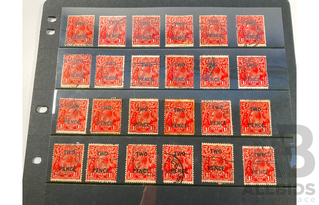 Collection of Australian Predecimal Stamps Including KGV Heads with Inverted Water Mark, Six Crowns C of A, Perfins, Overprints, QV Perfins, KGV Silver Jubilee Set Mint, 1940 Armed Forces Mint Set, 1934 Victoria Centenary Mint Set