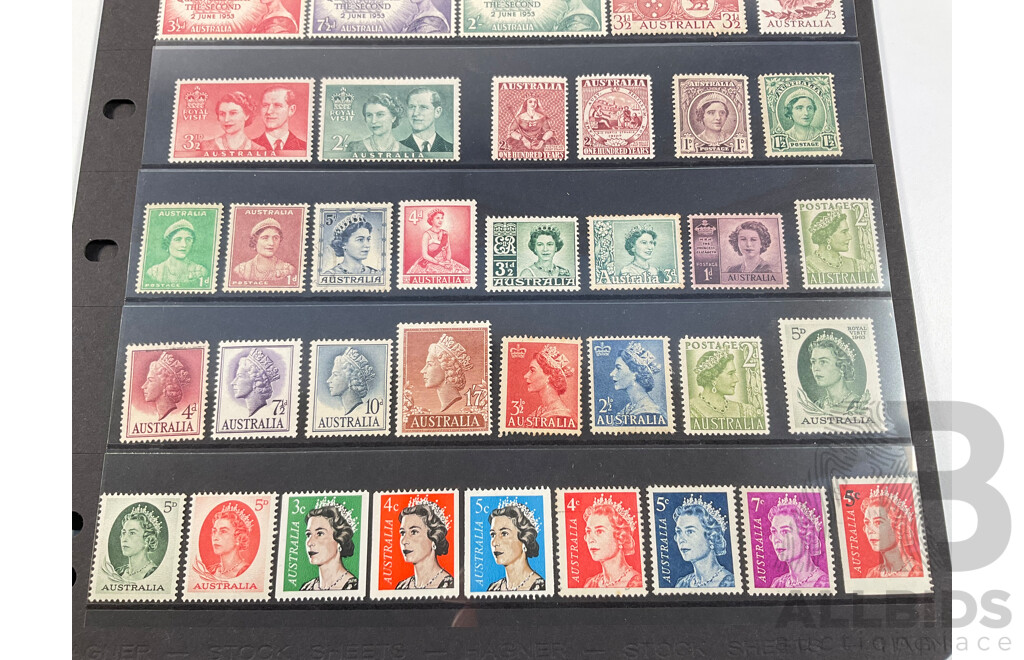Collection of Australian Predecimal Stamps Including KGV Heads with Inverted Water Mark, Six Crowns C of A, Perfins, Overprints, QV Perfins, KGV Silver Jubilee Set Mint, 1940 Armed Forces Mint Set, 1934 Victoria Centenary Mint Set