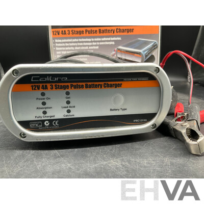 CALIBRE 12V 4A 3 Stage Pulse Battery Charger