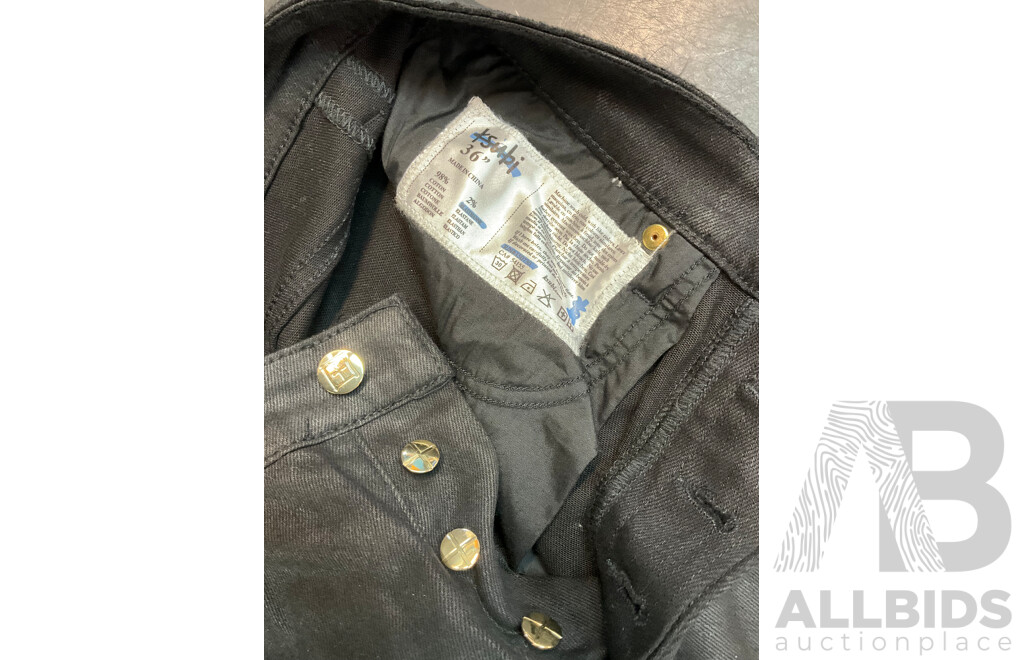 Assorted KSUBI Mens Jeans Size 39 and 36, Duffle Bag, Neckles - Lot of 4