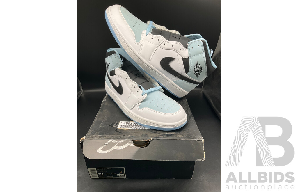 AIR JORDAN 1 MID SE Ice Blue Nubuck DV1308-104 Men US13