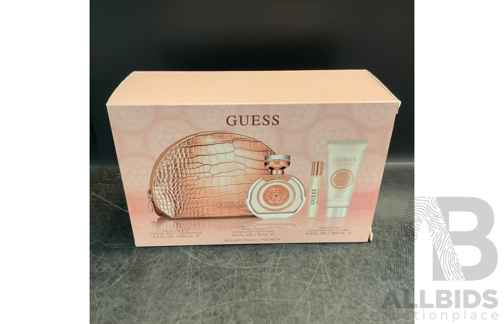 GUESS Bella Vita Rosa Gift Set X2 & Bella Vita Rosa Eau De Toilette 100ml & Guess EDP Spray 75ml - Lot of 4