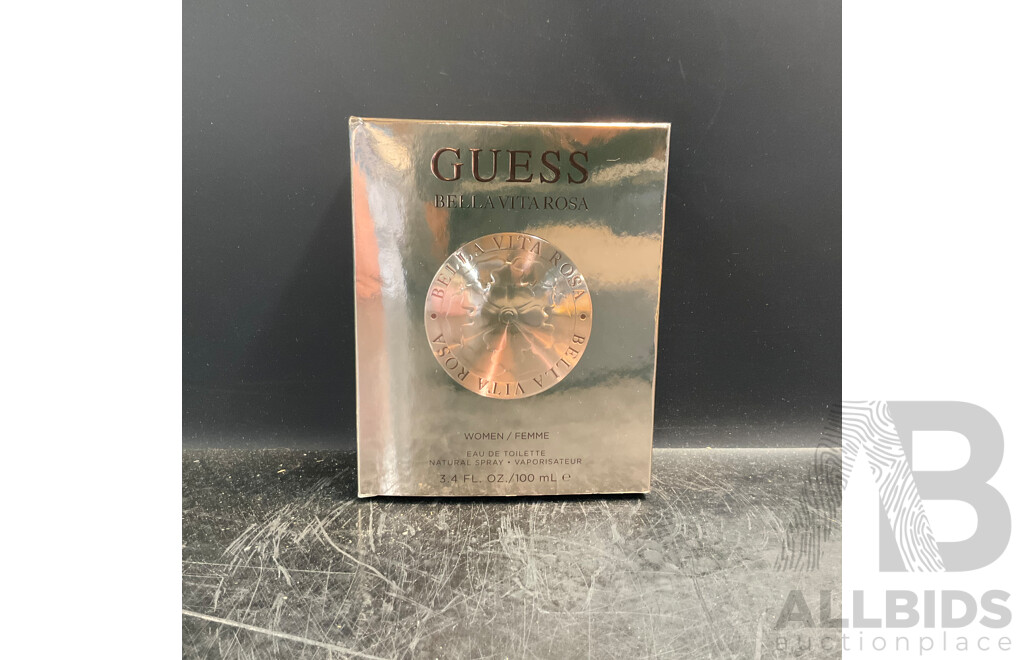 GUESS Bella Vita Rosa Gift Set X2 & Bella Vita Rosa Eau De Toilette 100ml & Guess EDP Spray 75ml - Lot of 4