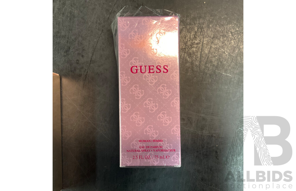 GUESS Bella Vita Rosa Gift Set X2 & Bella Vita Rosa Eau De Toilette 100ml & Guess EDP Spray 75ml - Lot of 4