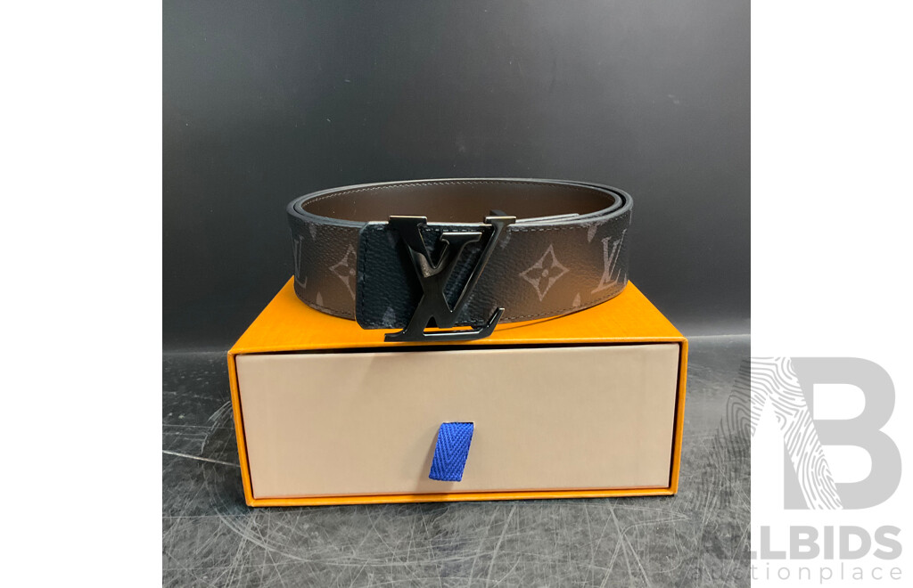 Grey Men's Belt Branded LOUIS VUITTON