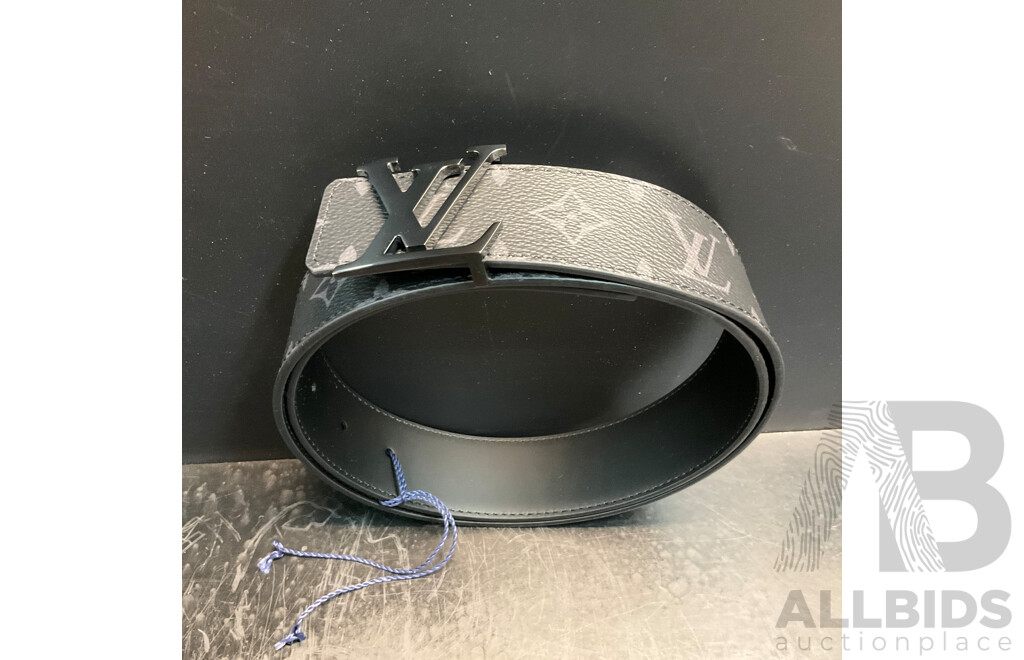 Grey Men's Belt Branded LOUIS VUITTON