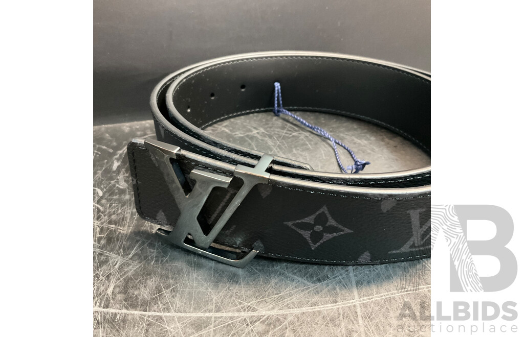 Grey Men's Belt Branded LOUIS VUITTON