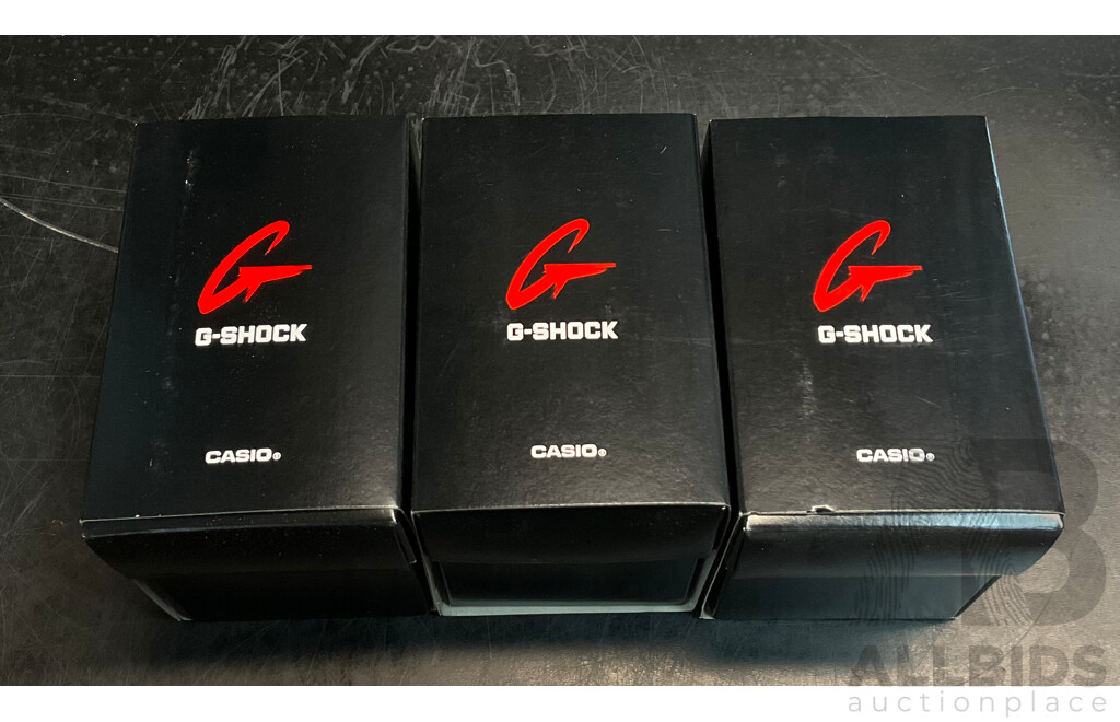 CASIO G-SHOCK 3232 Men's Black Military Sport Watch DW-9052 - Lot of 3 - ORP $225