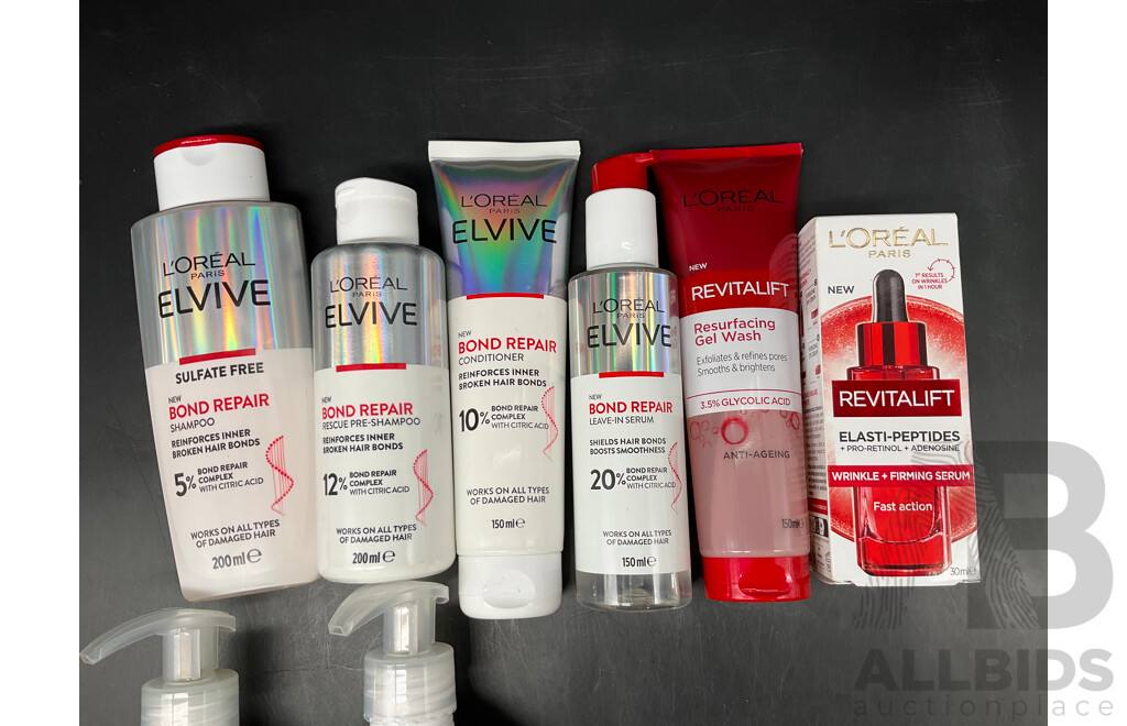 LOREAL PARIS, OLAY EYES and EXPER+ISE ESSANO - Assorted Hair and Beauty Products - Lot of 11