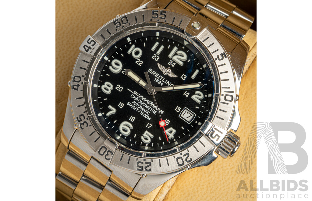 Breitling 42mm SuperOcean Professional Divers Watch, Model A17360