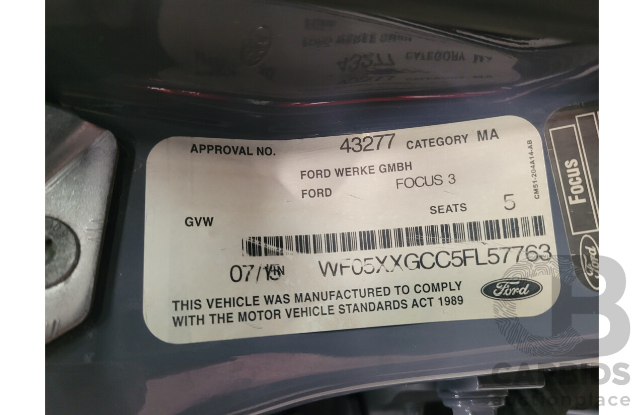 7/2015 Ford Focus ST LZ MY15 5d Hatchback Stealth Grey Turbo 2.0L