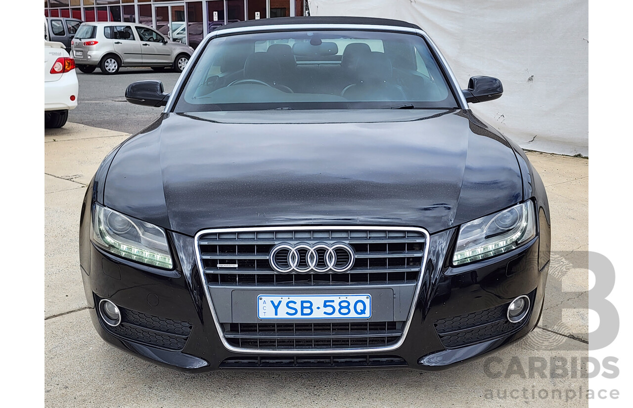 8/2009 Audi A5 2.0 TFSI Quattro 8T 2d Cabriolet Black 2.0L