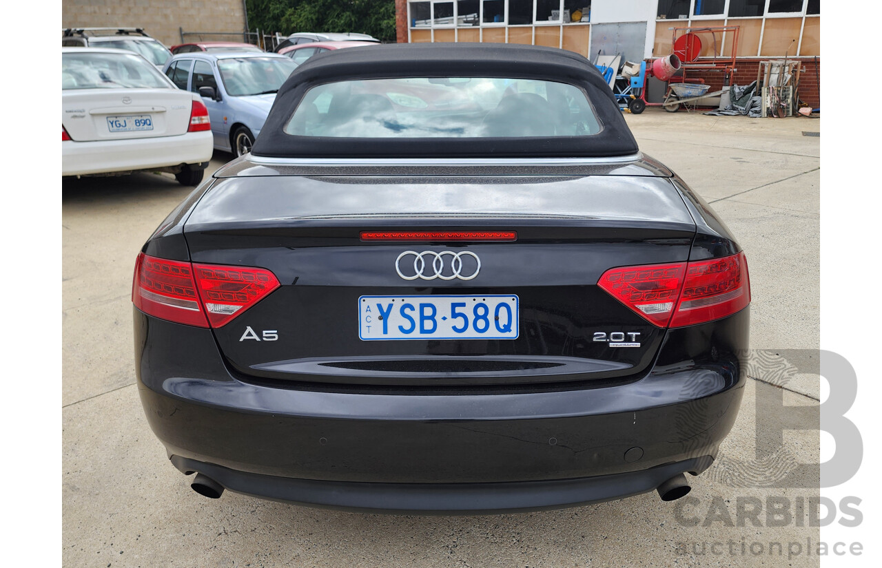 8/2009 Audi A5 2.0 TFSI Quattro 8T 2d Cabriolet Black 2.0L