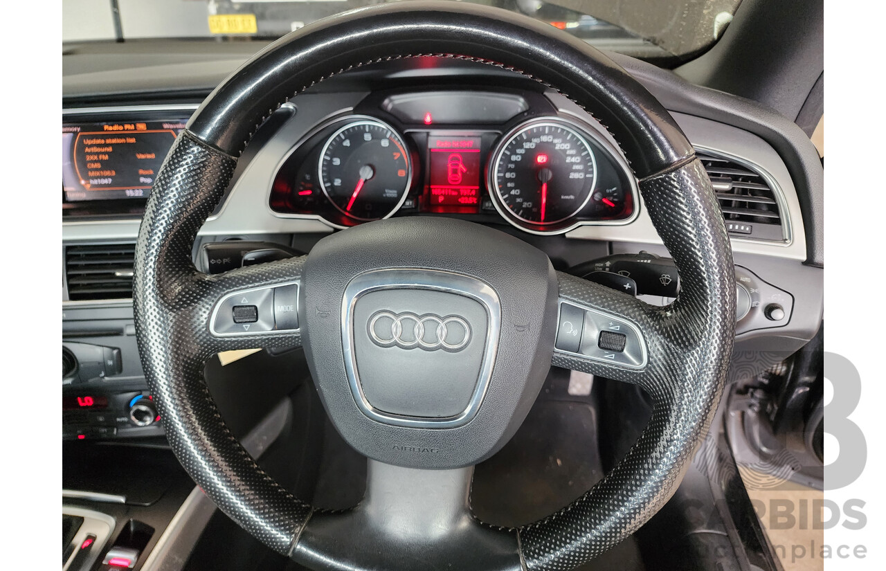 8/2009 Audi A5 2.0 TFSI Quattro 8T 2d Cabriolet Black 2.0L