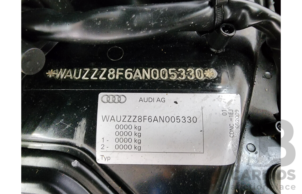 8/2009 Audi A5 2.0 TFSI Quattro 8T 2d Cabriolet Black 2.0L