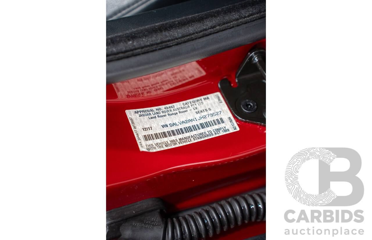 12/2017 Land Rover Range Rover Evoque TD4 SE 110 Dynamic (AWD) MY18 4d Wagon Firenze Red Turbo Diesel 2.0L