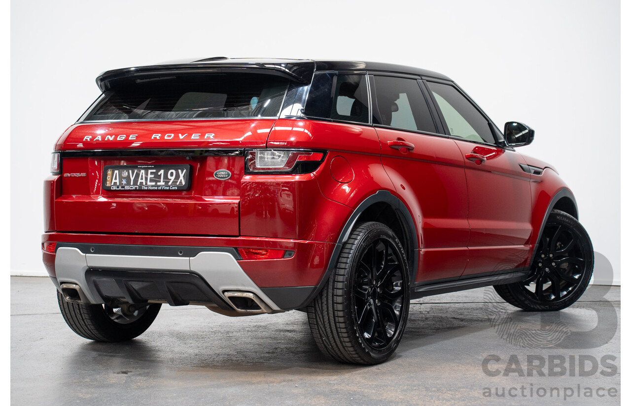 12/2017 Land Rover Range Rover Evoque TD4 SE 110 Dynamic (AWD) MY18 4d Wagon Firenze Red Turbo Diesel 2.0L