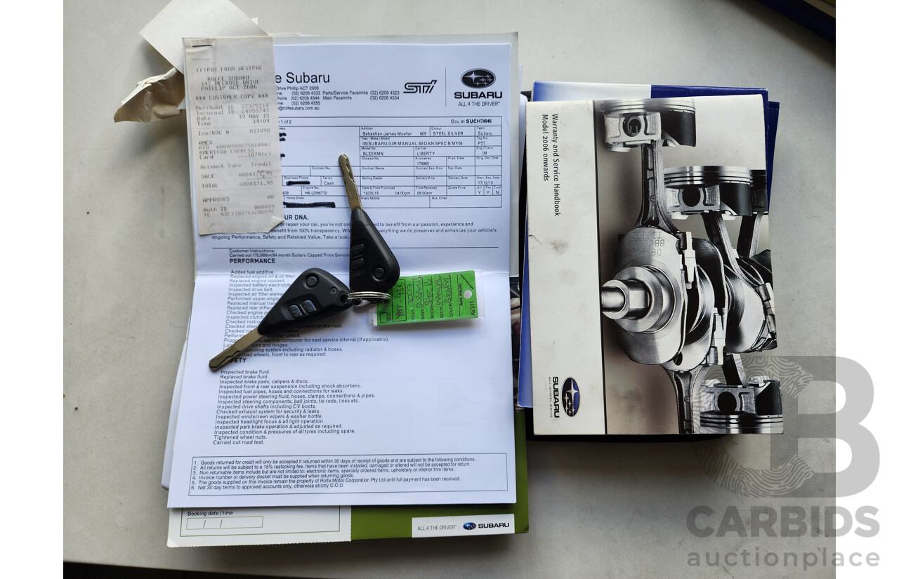 12/2007 Subaru Liberty 3.0r-B MY07 4d Sedan Silver 3.0L