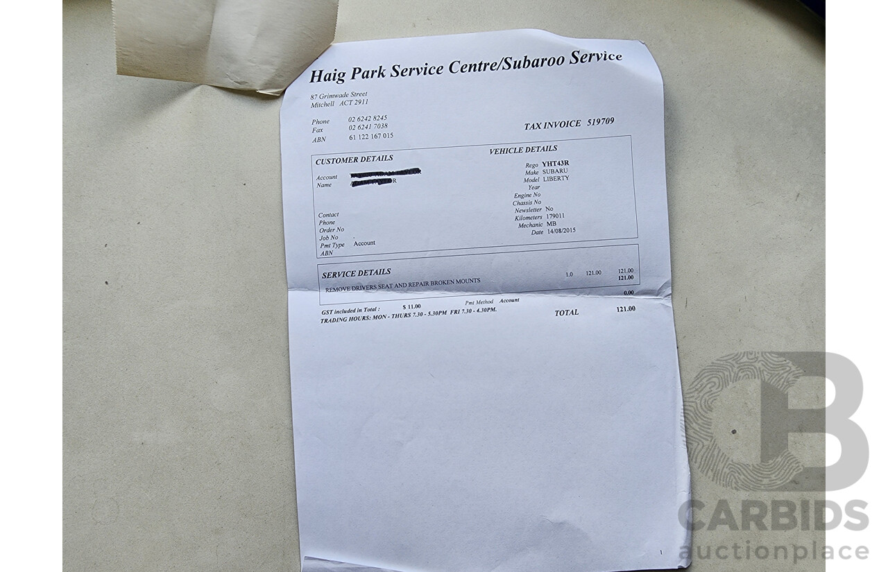 12/2007 Subaru Liberty 3.0r-B MY07 4d Sedan Silver 3.0L