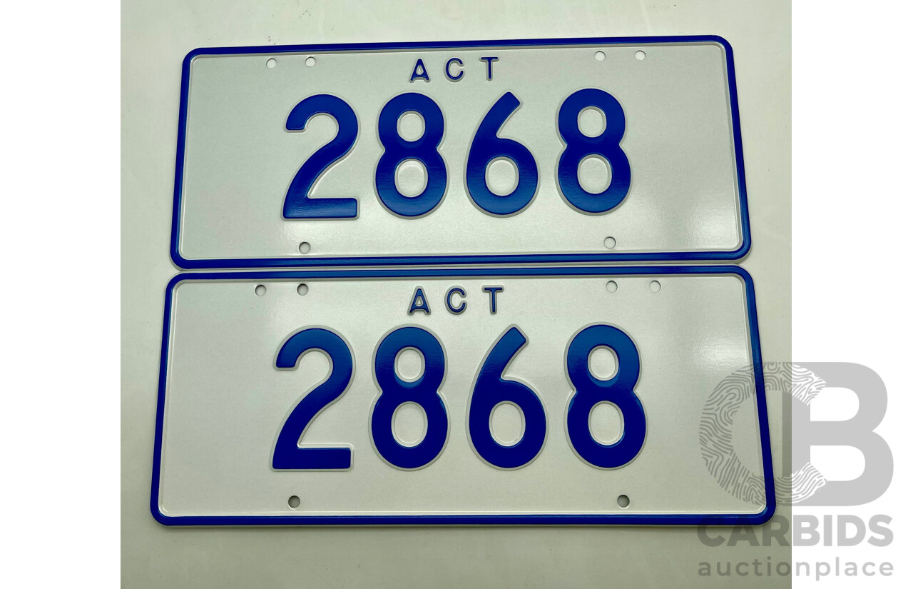 ACT 4-Digit Number Plate - 2868