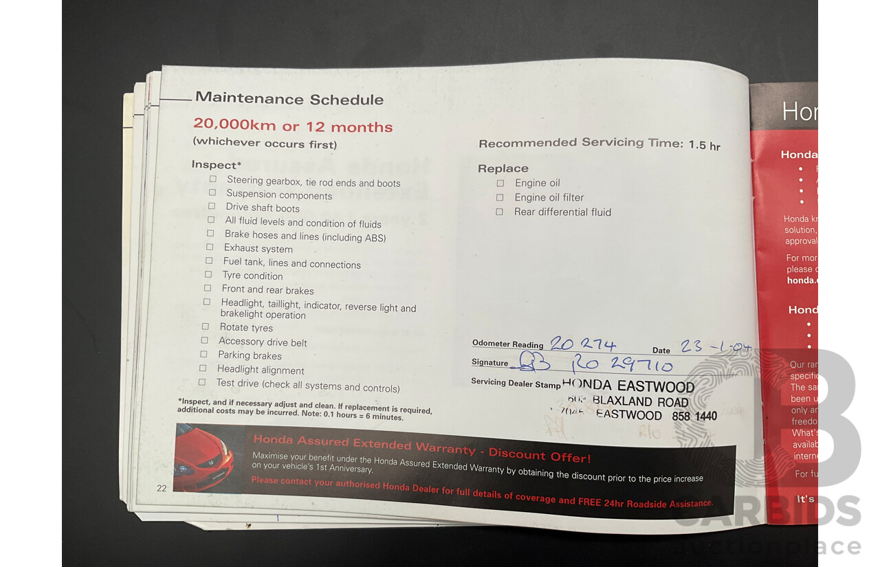 4/2003 Honda MDX 4d Wagon Quartz Grey Metallic V6 3.5L - 7 Seater