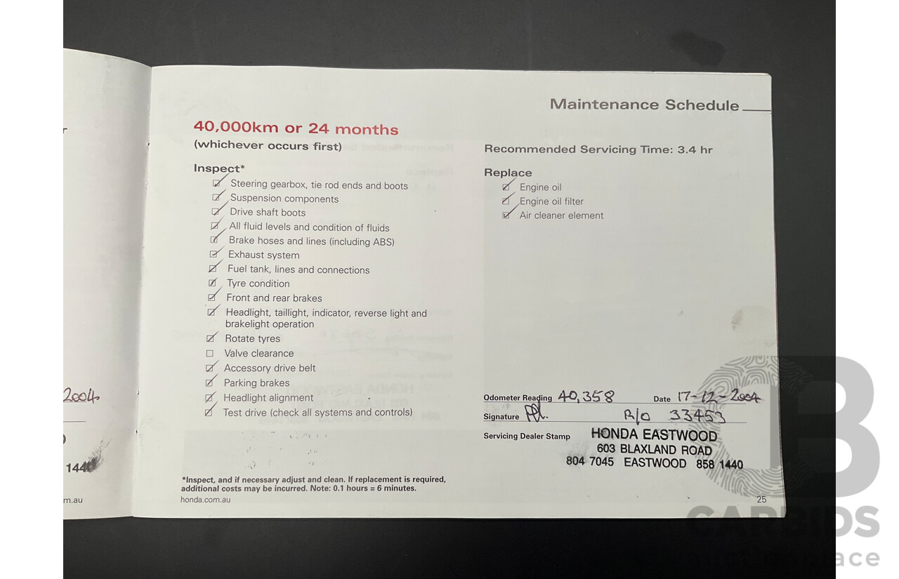 4/2003 Honda MDX 4d Wagon Quartz Grey Metallic V6 3.5L - 7 Seater