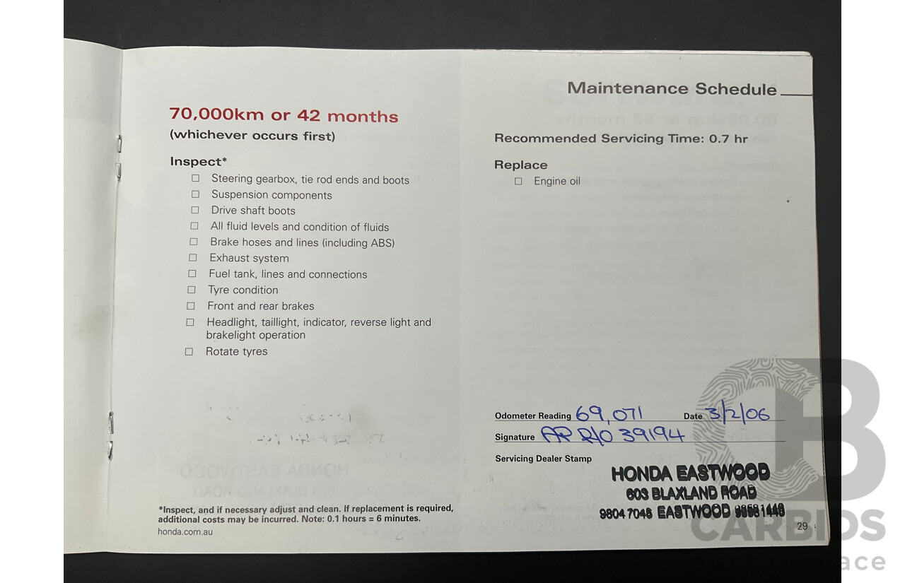 4/2003 Honda MDX 4d Wagon Quartz Grey Metallic V6 3.5L - 7 Seater