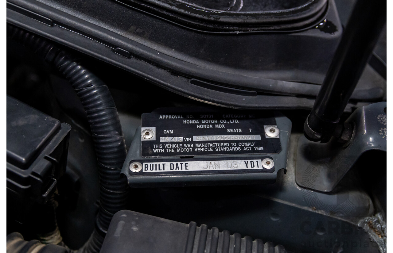 4/2003 Honda MDX 4d Wagon Quartz Grey Metallic V6 3.5L - 7 Seater