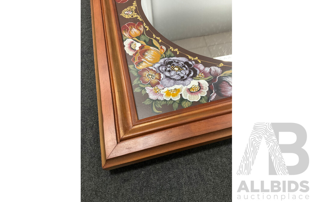 Decorative Hand Painted Mirror, 71 X 64 Cm (frame)
