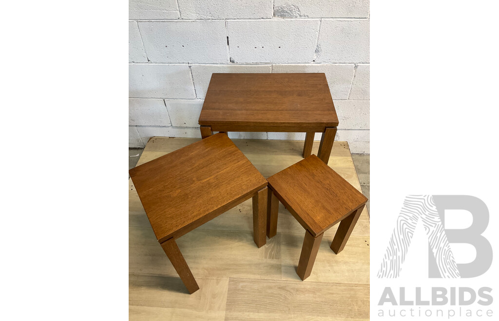 Wooden Nesting Tables - Set of 3