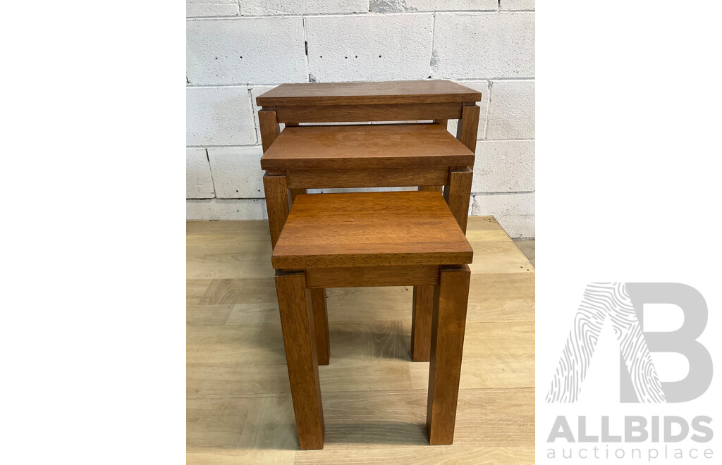 Wooden Nesting Tables - Set of 3
