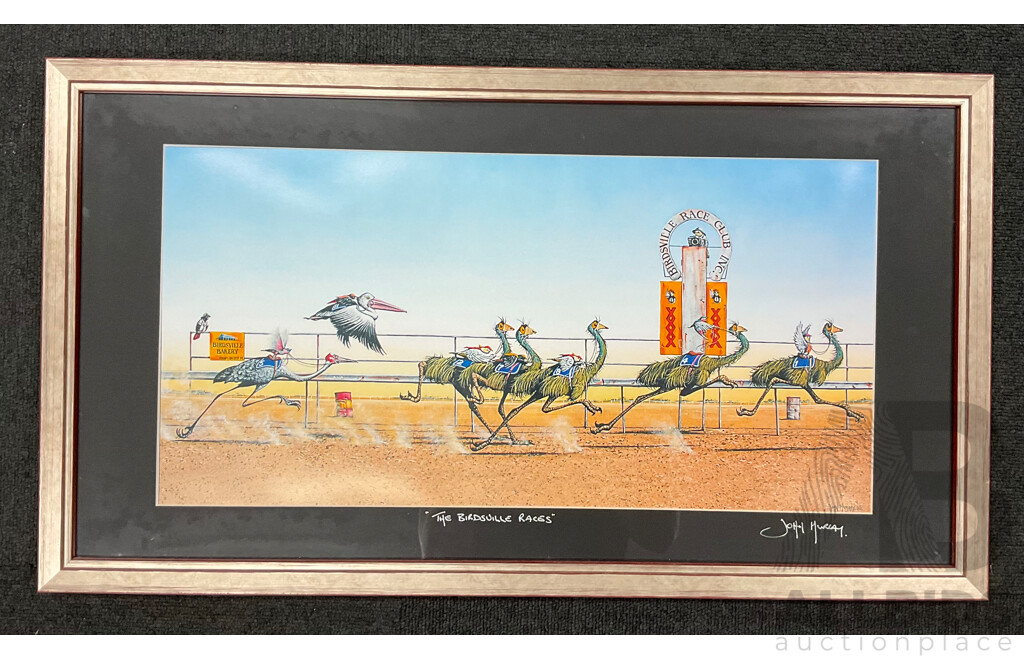 John Murray  'The Birdsville Races' Print , 38 X 68 Cm (frame)