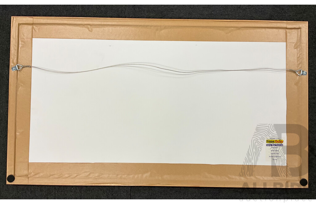 John Murray  'The Birdsville Races' Print , 38 X 68 Cm (frame)