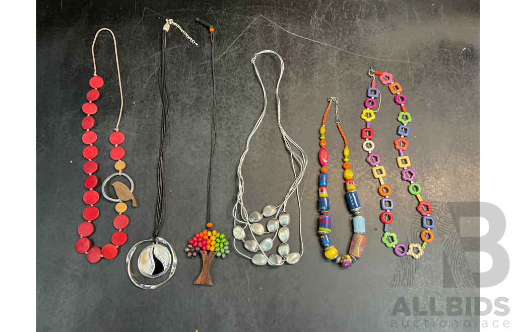 Assorted Costume Necklaces  - Lot of 6