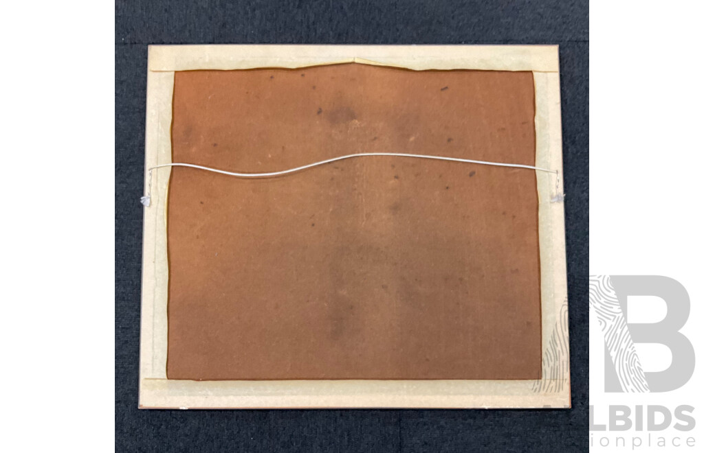 Helen Goldsmith, (1937-) 'Farmstay ', Mix Oil - Pastel and Watercolor on Paper, Glass, 50 X 57 Cm (frame)