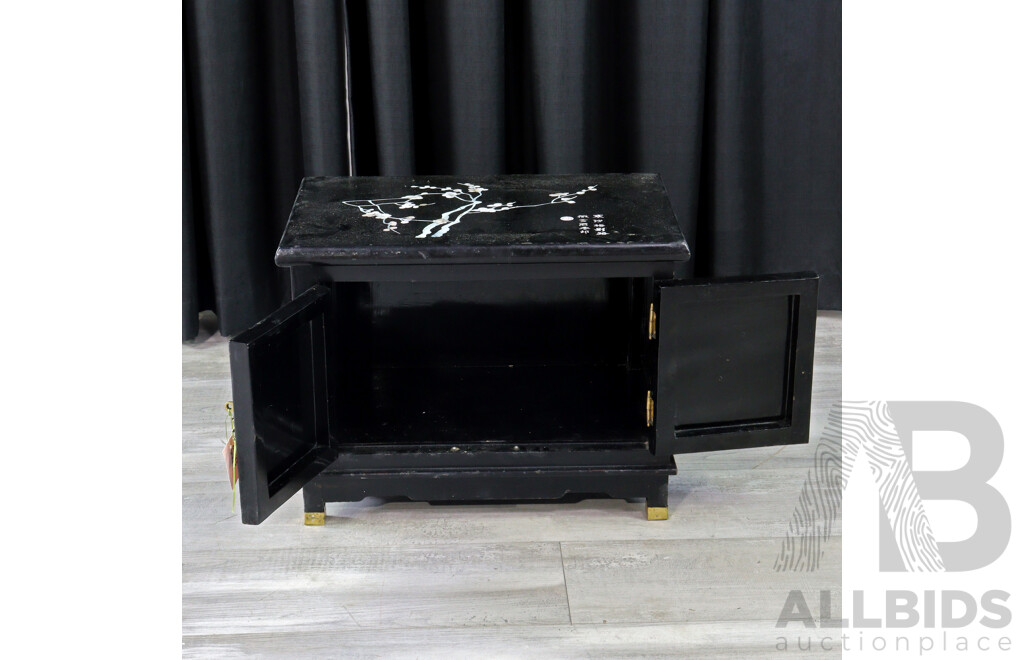 Small Chinese Painted Two Door Cabinet