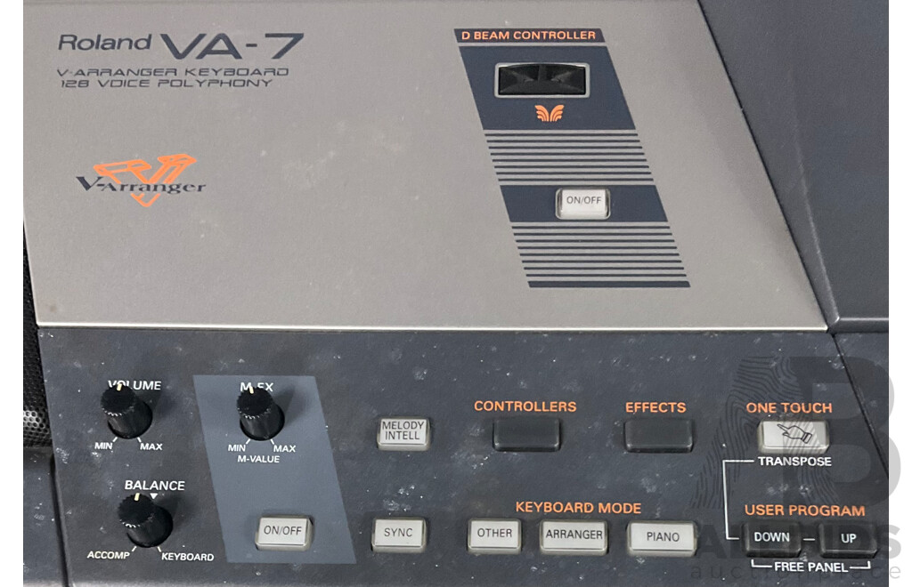 Retro Roland VA 7 Keyboard in Hard Road Case