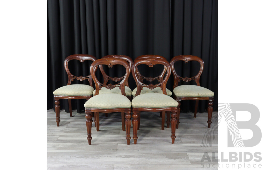 Set of Six Victorian Cedar Dining Chairs