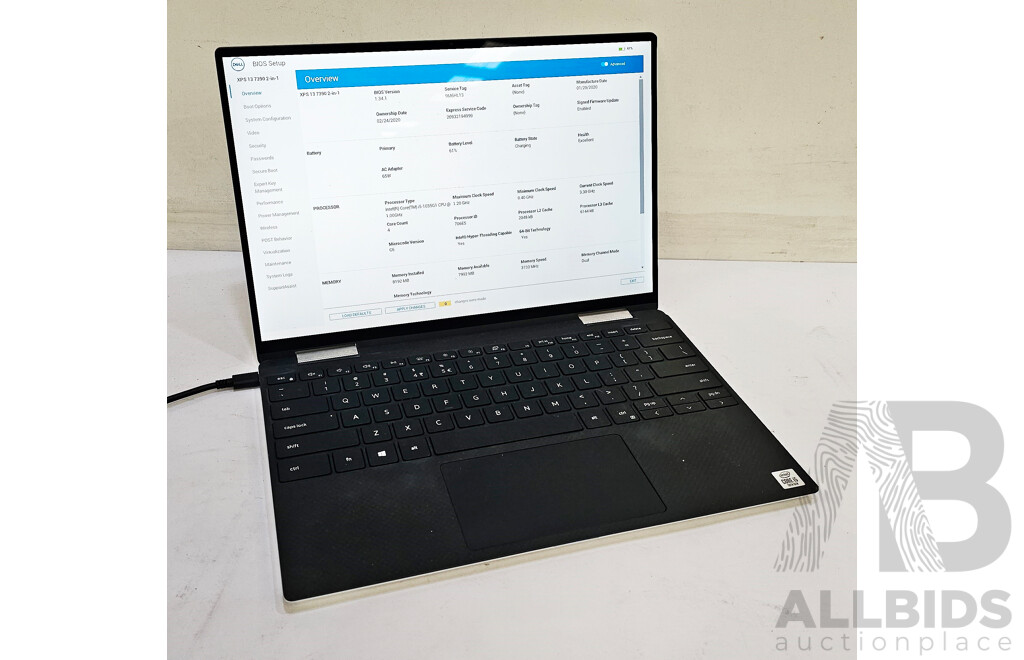 Dell XPS 7390 Intel Core I5 (1035G1) 1.00GHz-3.60GHz 4-Core CPU 13-Inch Laptop