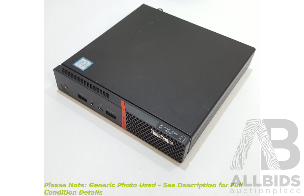 Lenovo ThinkCentre M700 Intel Core i3 (6100T) 3.20GHz 2-Core CPU Tiny Form Factor Desktop Computer