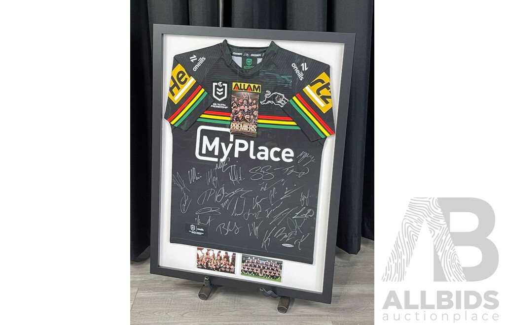 Penrith Panthers Signed Framed Premiership Jersey