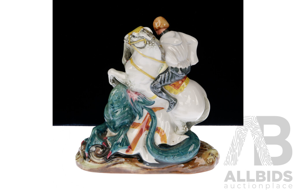Vintage English Royal Doulton Porcelain Figure, St George HN2051